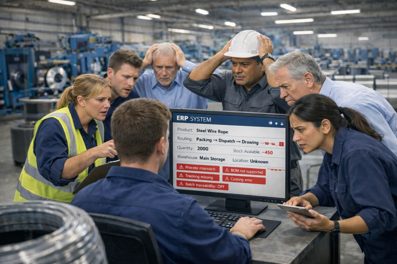 Why Generic ERPs Fail in Steel Wire and Rope Manufacturing