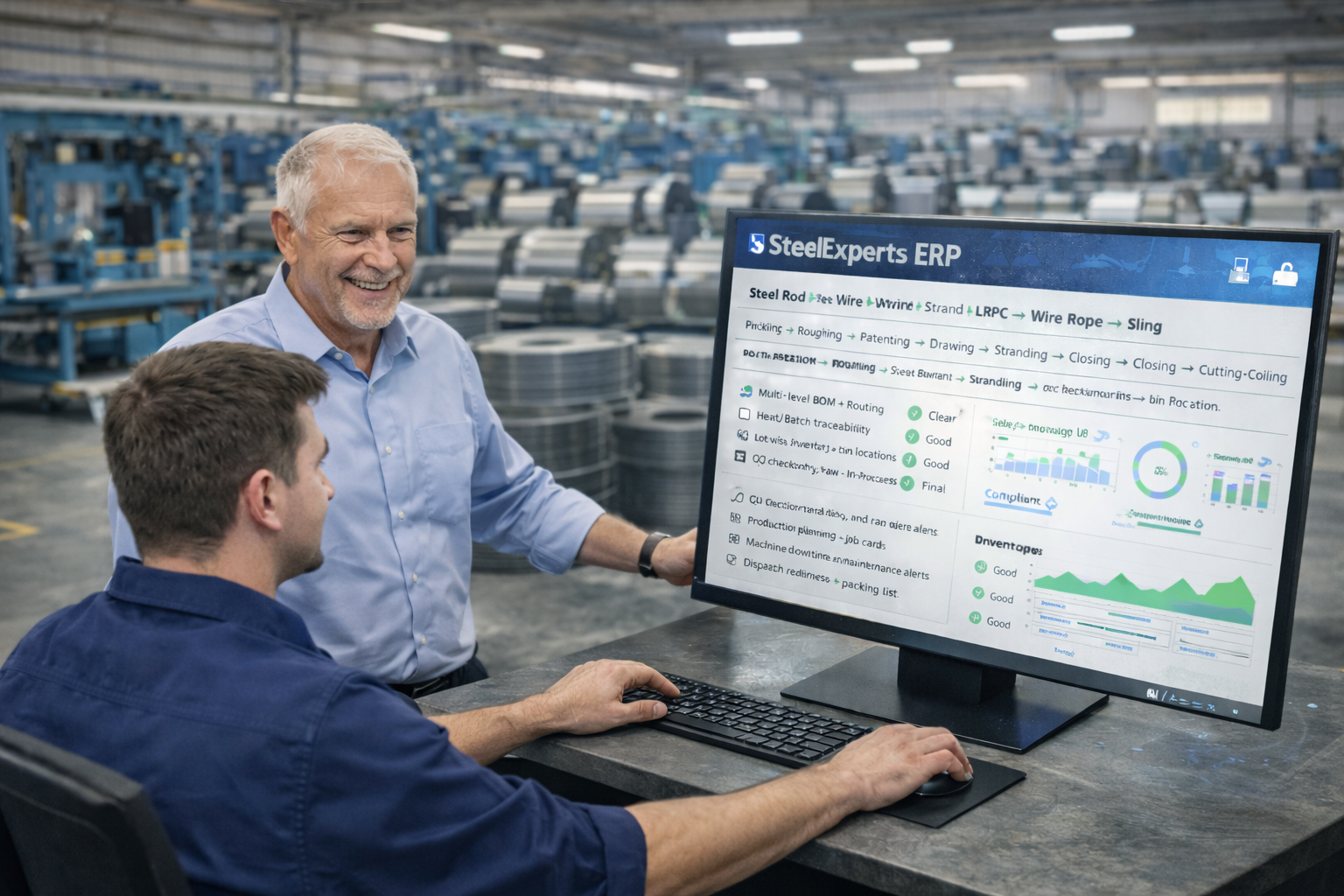 How SteelExperts ERP Is the Perfect Fit for Steel Rod, Wire, Strand, LRPC, Wire Rope, and Sling Manufacturers